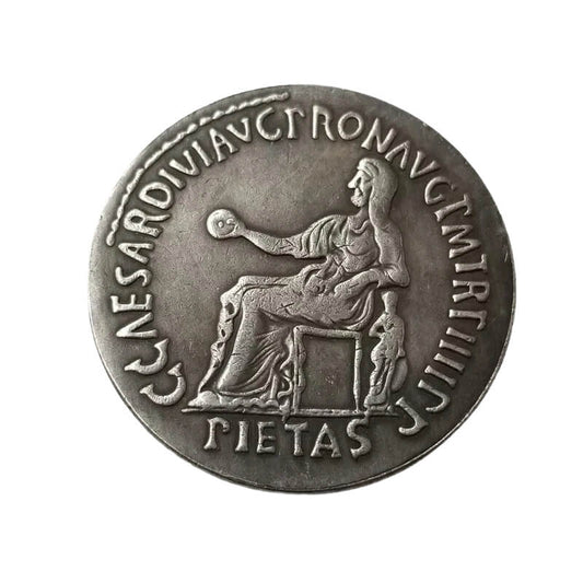 Ancient Roman Pietas Silver Coin