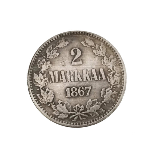 1867 Finnish 2 Markkaa Copper Replica Coin