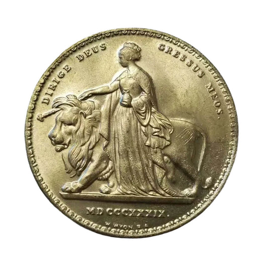 UK Victoria Brass Lion Commemorative Coin Replica