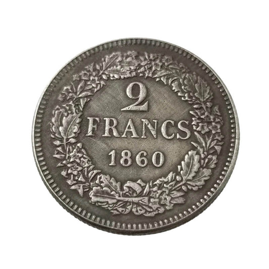 Vintage 1860 Swiss 2 Francs Replica Coin