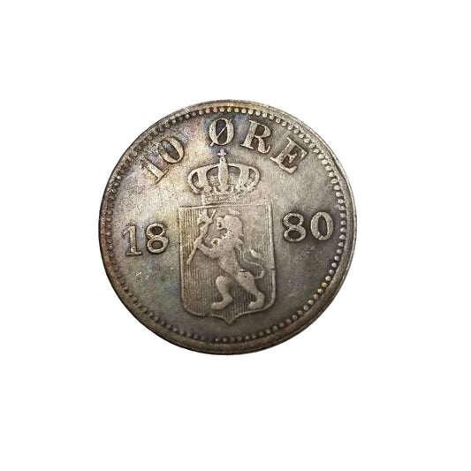 1880 Norway 10 Øre Coin Replica