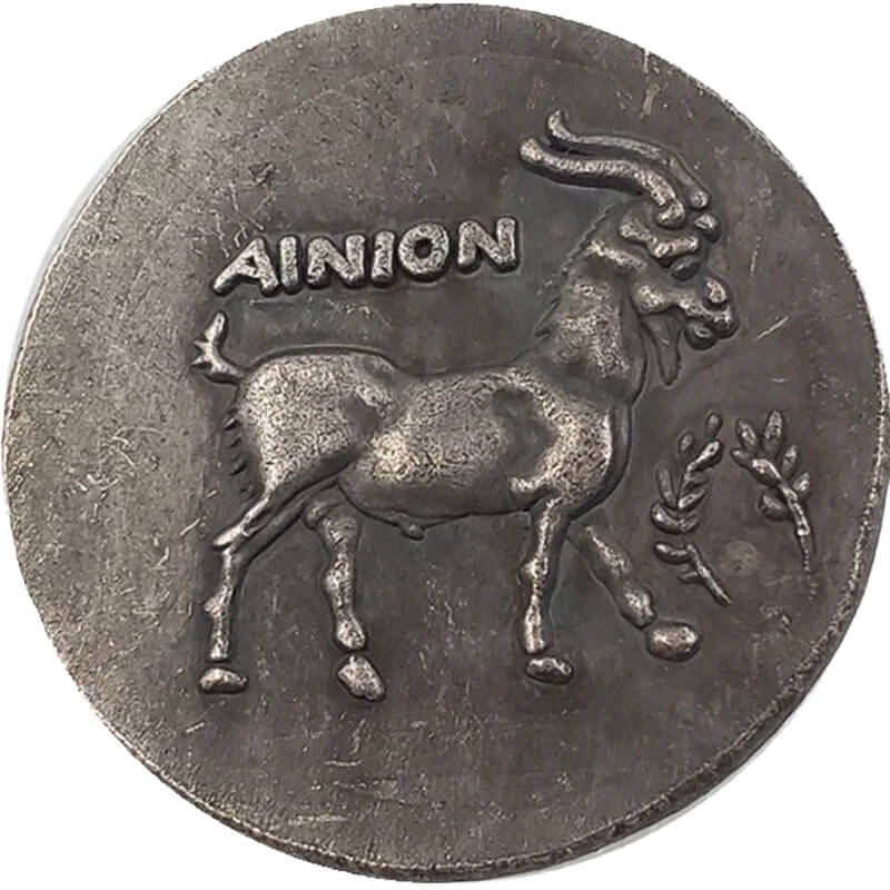 Ancient Greek  Aegina Asclepius Silver Coin Replica
