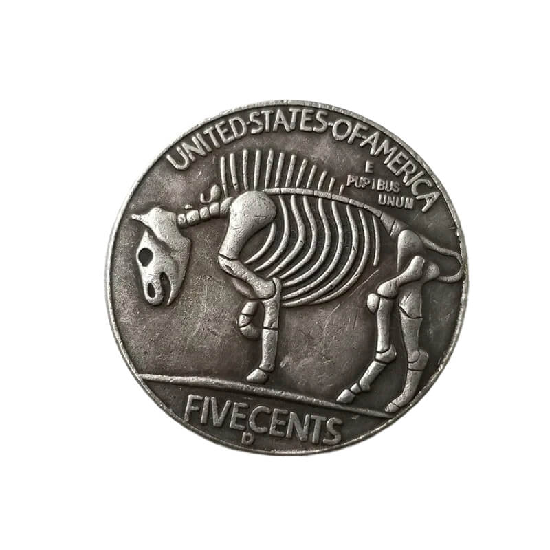 1936 US Hobo Nickel Skull Coin Replica