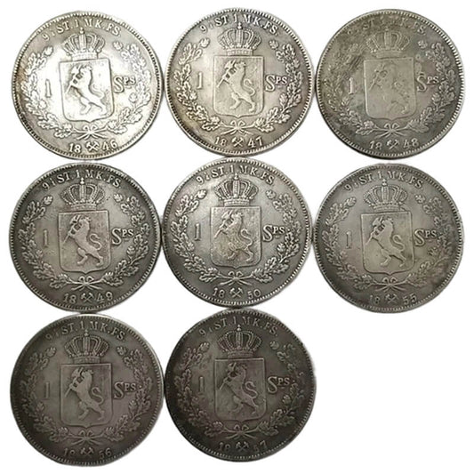 1846-1856 Norwegian 1 Sikilling Replica Coins