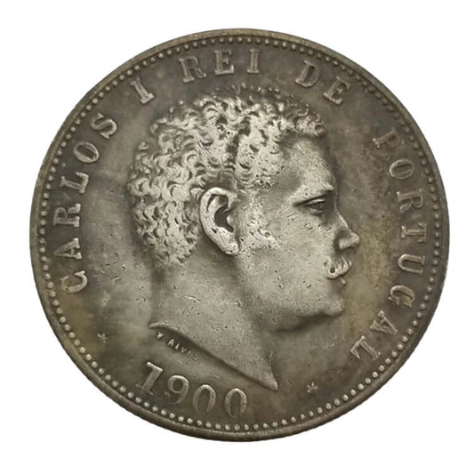 1900 Portugal 1000 Reis Silver Coin Replica