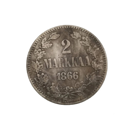 1866 Finnish 2 Markkaa Replica Coin
