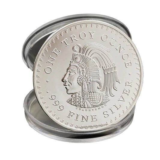 Mexico Replica Proof Coin: Mayan Inspired Silver-Plated Iron Exquisite Coin