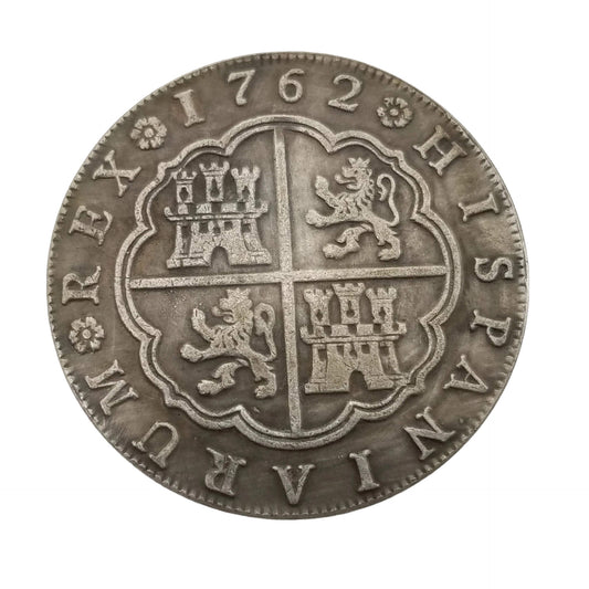 Spanish 1762 Antique 8 Reales Coin Replica