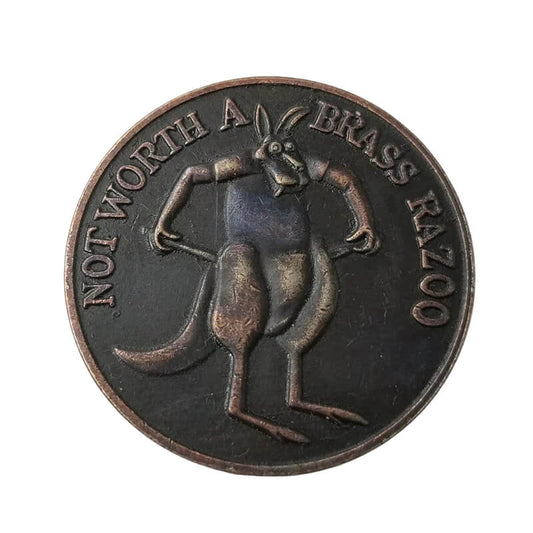 Australia 1 Brass Bazoo Replica Coin - Aged Copper Finish