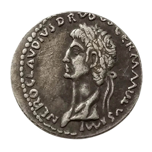 Ancient Roman Silver-Plated Denarius Coin Replica
