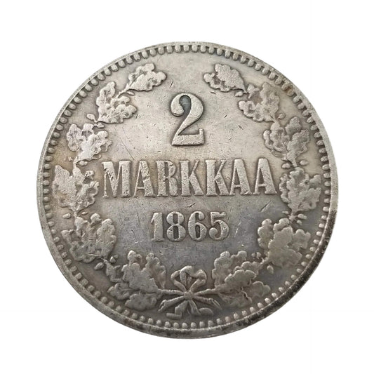 1865-S Finland 2 Markkaa Coin Copy