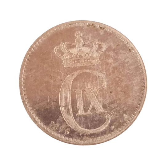 1875 Danish 5 Øre Copper Coin Replica