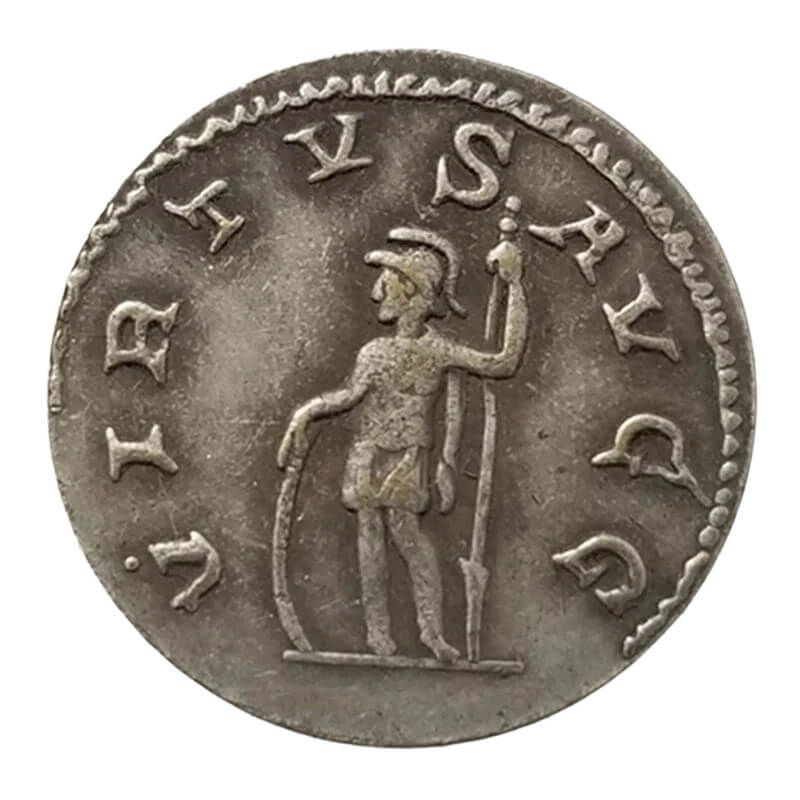 Ancient Roman Gordianus III Silver-Plated Copper Coin Replica