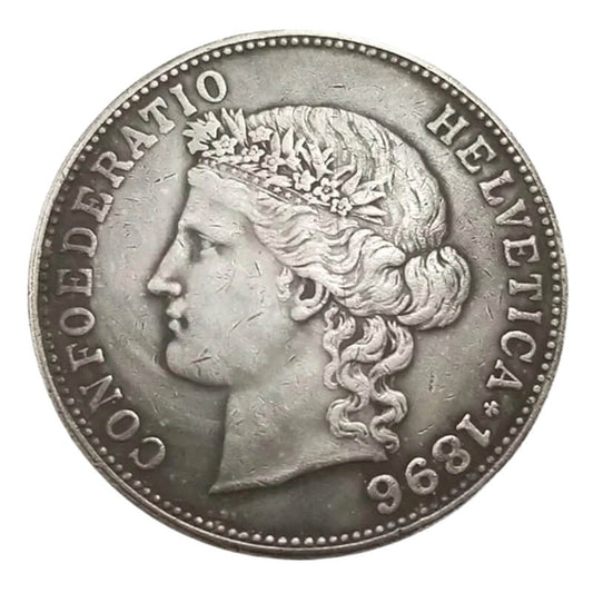 1916-B Swiss 5 FR Replica Confoederatio Helvetica Coin