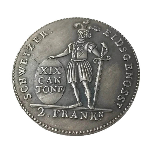 1812 Swiss 2 FRANKEN Replica Coin