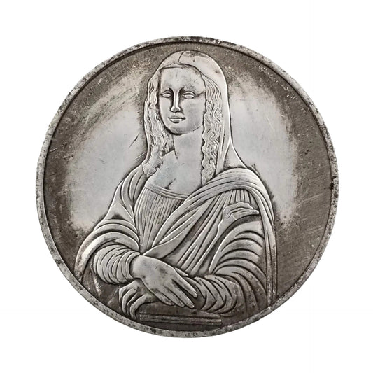 Italy's Mona Lisa Copper Plated-silver Antique Coin Replica