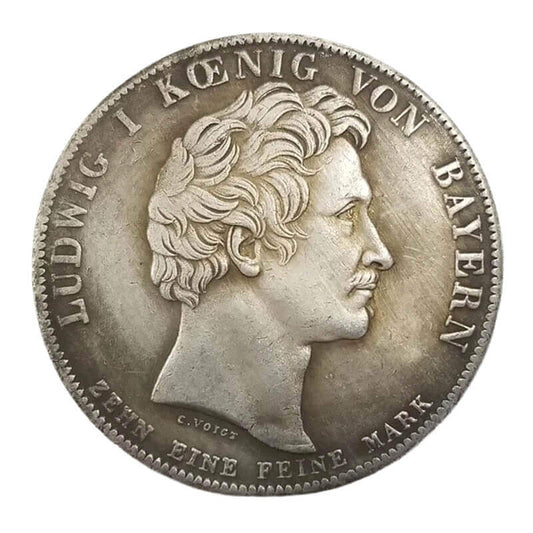 1828 Germany Ludwig I10 Feine Mark  Coin