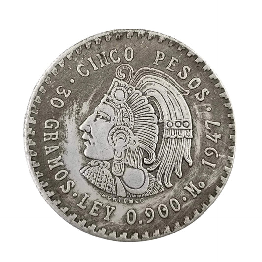1947 Mexican Silver Dollar Replica